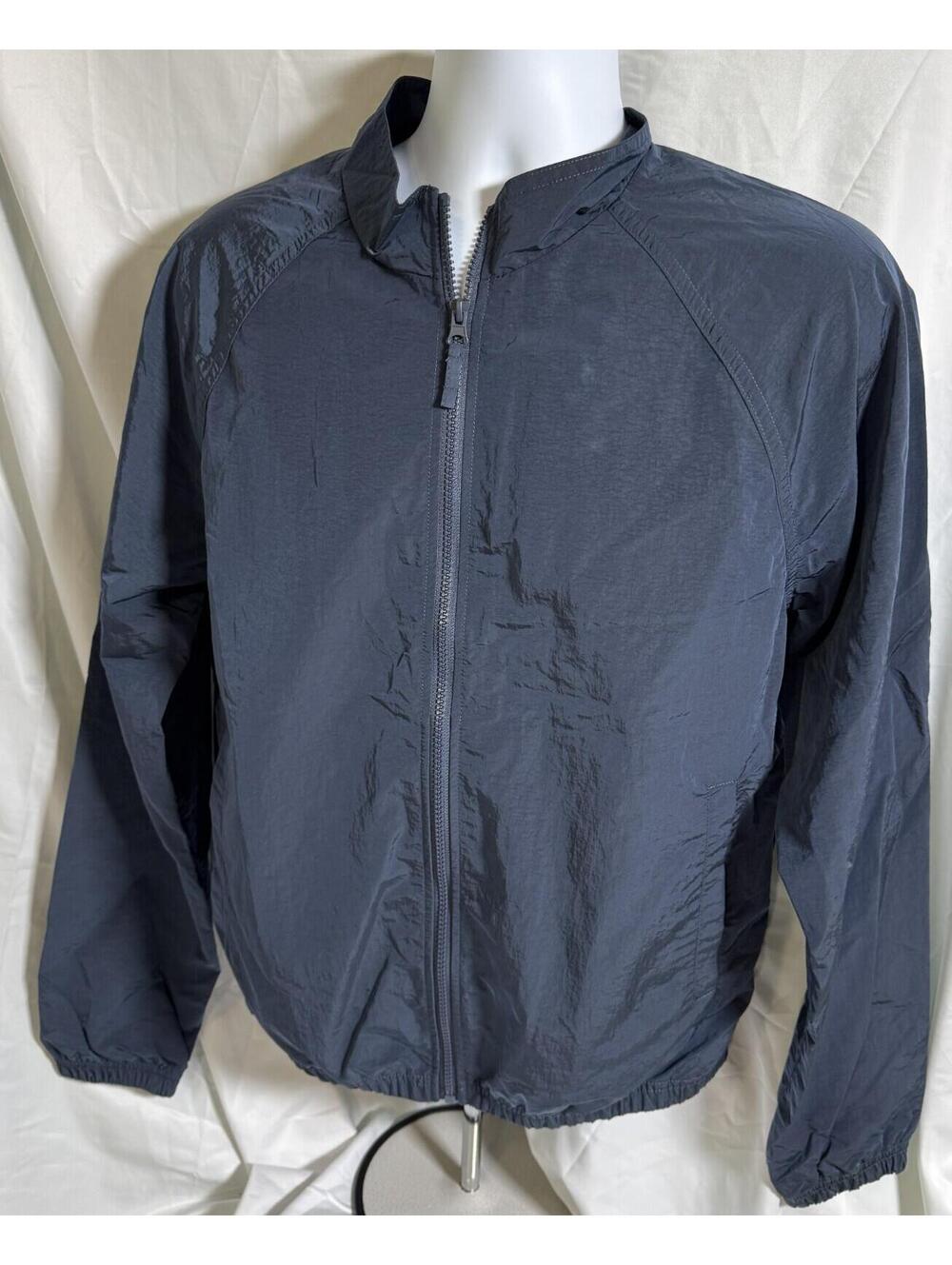 Goodfellow Blue Lightweight Nylon Full Zip Windbreaker Jacket Mens M NEW NWT